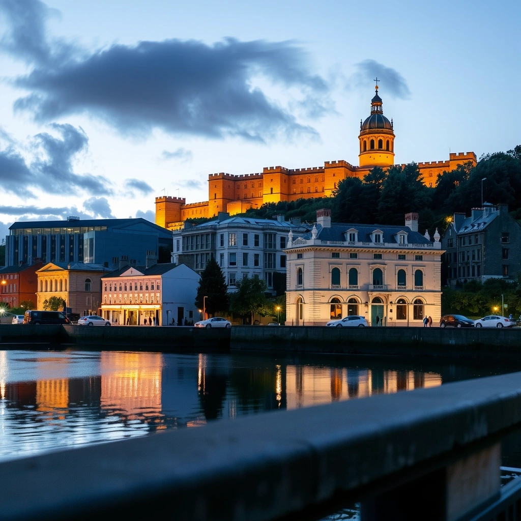 Cardiff cityscape and UK heritage