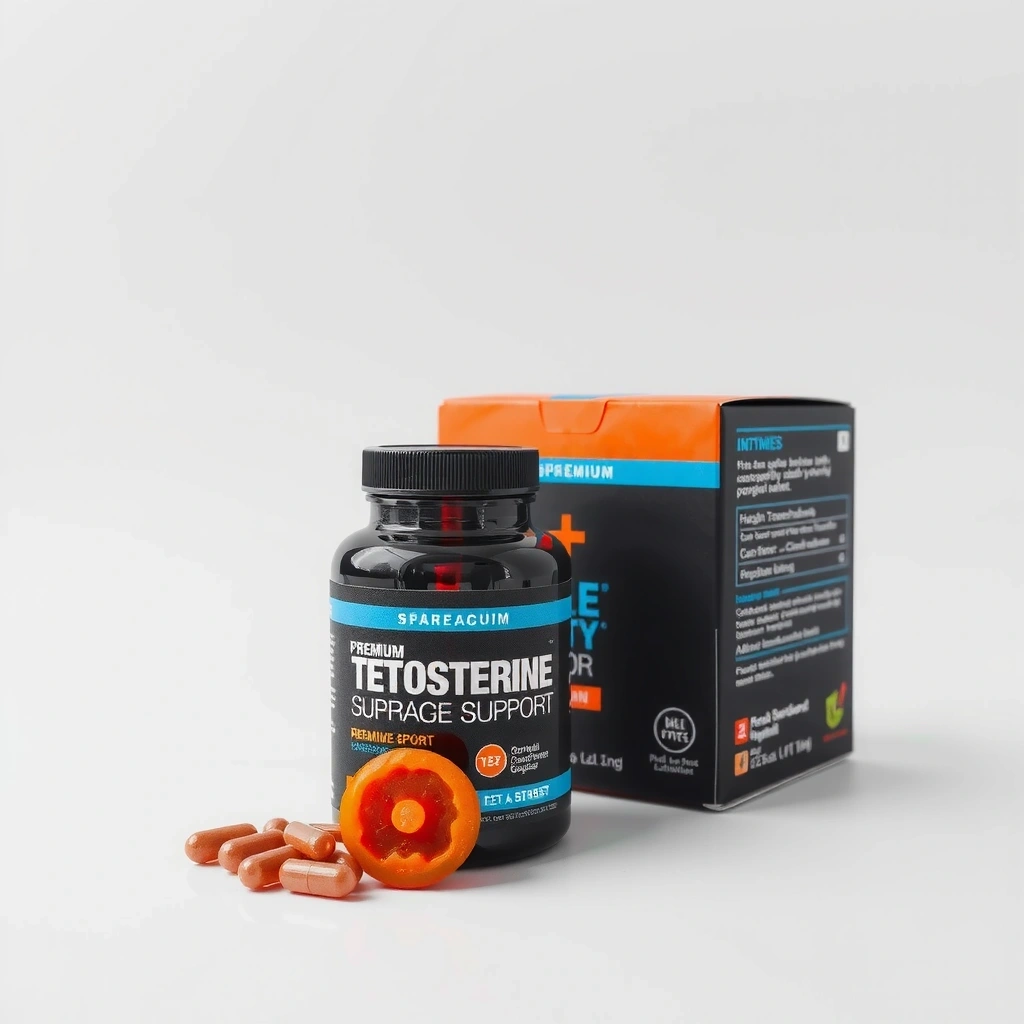 Male vitality supplements featuring premium testosterone support formula